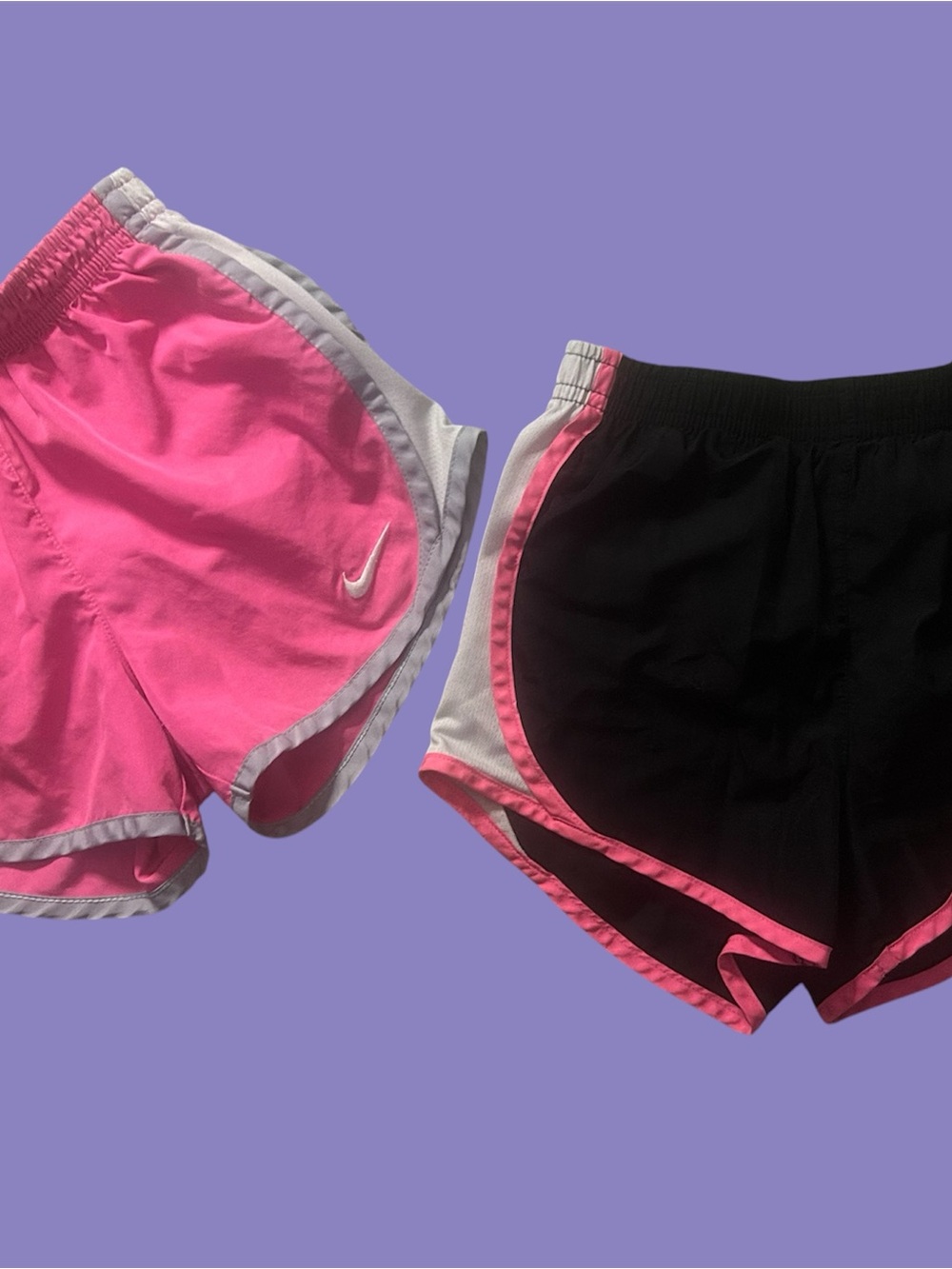 Nike Girls Pink and Black Athletic Shorts Twin Pack girls 6